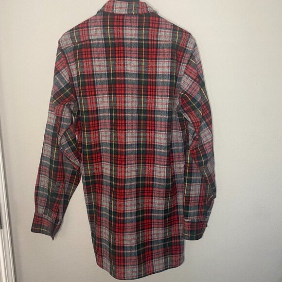Vintage Woolrich Mens Multicolor Plaid Long Sleeve Button Front Shirt Size Large - Picture 2 of 8